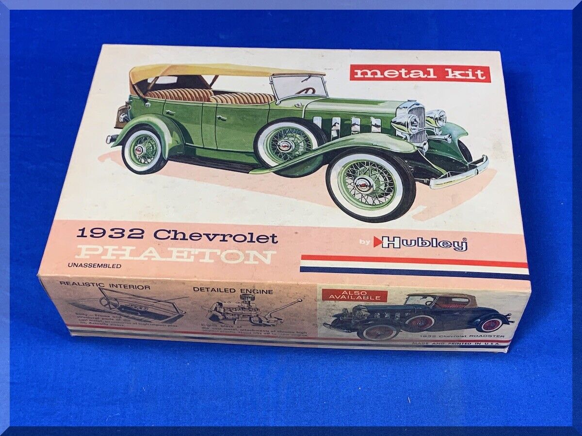 VINTAGE HUBLEY METAL KIT MODEL 1932 PHAETON MODEL CAR 1:25 SCALE KIT WITH BOX