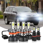 For Toyota Highlander 2011-2013 Combo LED Headlight Hi/Lo Beam Fog Light bulbs
