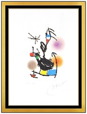 Joan Miro Etching Aquatint Hand Signed Dans La Lueur Oblique Abstract Framed Art