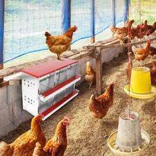6 Compartment Nesting Boxes for Chickens,Galvanized Steel Chicken Laying Boxes