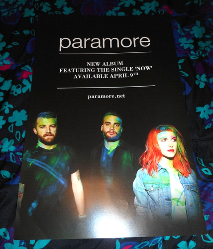 PARAMORE - PÓSTER PROMOCIONAL ENROLLADO ORIGINAL DS - 2013 - Imagen 2 de 2