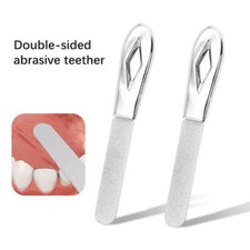 2X Stainless Steel Teeth File Tooth Grinding Tools Wisdom Tooth Sandpaper Stick