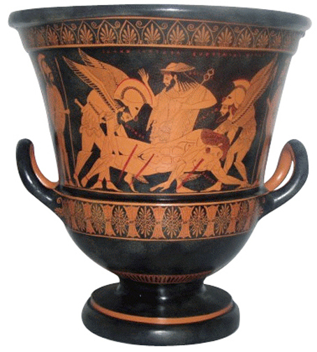 Greek Reproductions Euphronios Eufronios Krater Sarpedon Vase Ancient Greek Replica ...