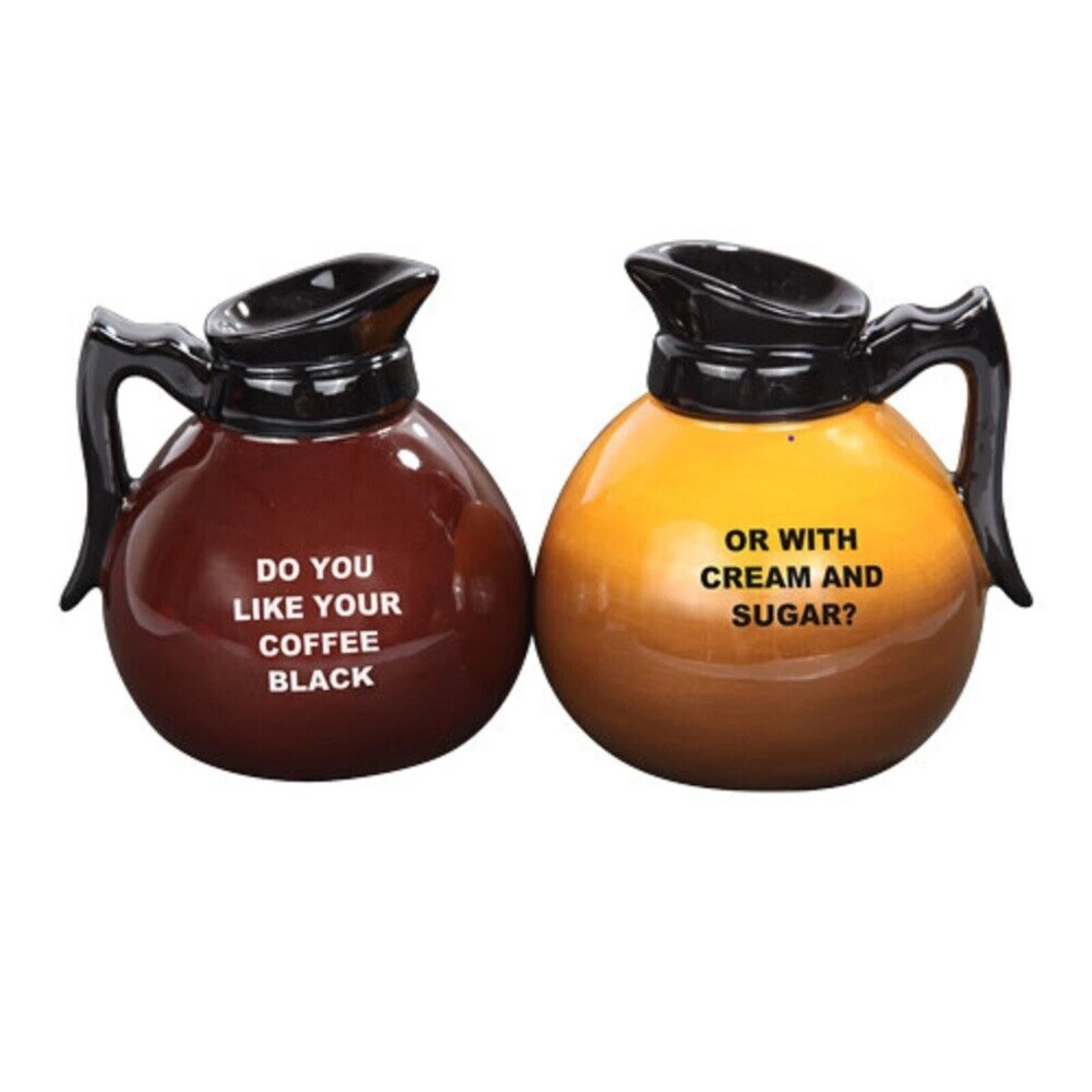 Coffee Pots Ceramic Magnetic Salt and Pepper Shaker Set