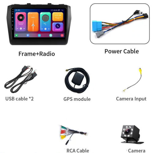 9in Car Multimedia Radio Video CarPlay Android GPS Navi for 17-19 Suzuki Swift - Picture 3 of 12