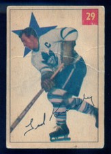 1954-55 PARKHURST NHL HOCKY #29 Ted Kennedy VG TORONTO MAPLE LEAFS Stat Back