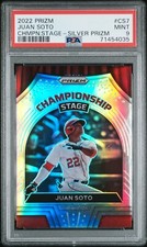 2022 PRIZM CHAMPIONSHIP STAGE SILVER CS7 JUAN SOTO NATIONALS PSA 9 MINT