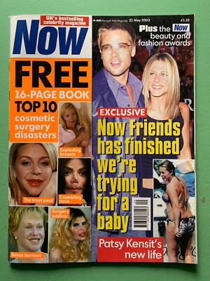 NOW mag 21-May-2003 Jennifer Aniston Toby Stephens Nicole Faraday Ryan O'Neal UK