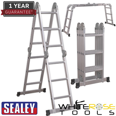 Sealey Plattformleiter Aluminium klappbar 4-fach EN 131
