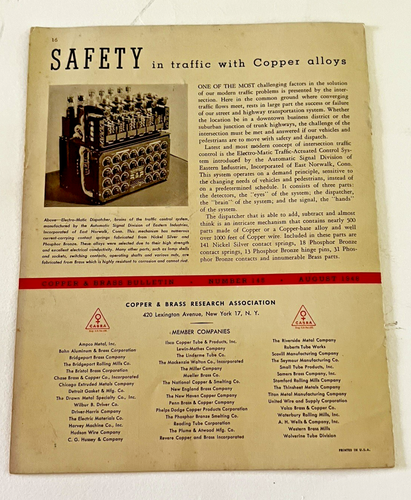 1948 'Bulletin "COPPER & BRASS Research Association" Switch Board Comminications - Picture 5 of 5