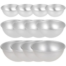12 Pcs Hemisphere Cake Tin Large Mould Ball Bath Salt Mold