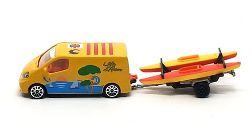 Majorette Renault Traffic French Touch Yellow + Kayak 1:64 3" no Package - Picture 4 of 6