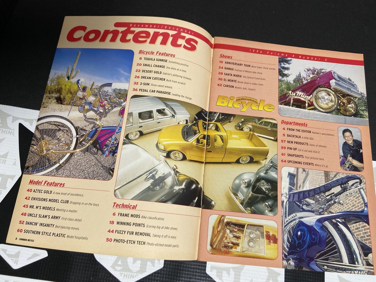 Lowrider Bicycle Magazine - Nov/Dec 96 - NOS With Poster - Models