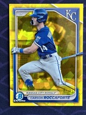 2024 Bowman Chrome Sapphire Carson Roccaforte Prospect Yellow Refractor /75 SSP