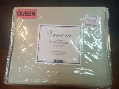 Venezia Sateen 320- Thread Count Queen Sheet Set 100% Cotton