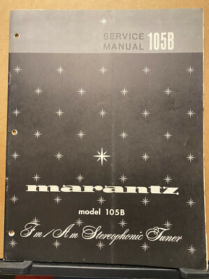 Original Service Manual for the Marantz Model 105B Tuner