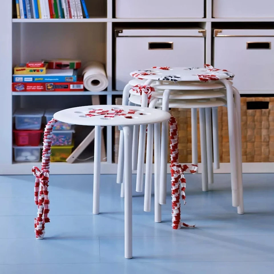 45CM Stackable Steel Stool Durable And Holds 80kg For Home School Office Bar - Image 3 of 4