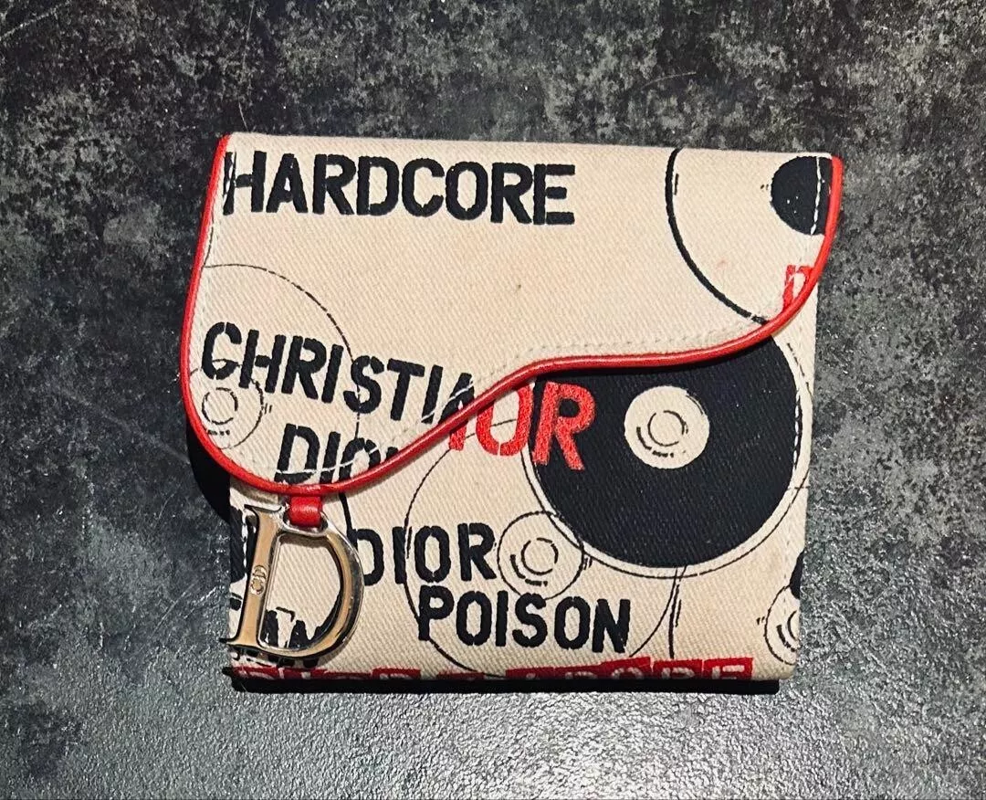 Portefeuille Dior John Galliano époque Hardcore à deux volets rare du Japon