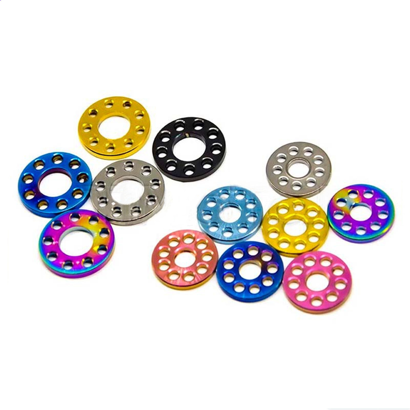 Titanium Washers M6 M8 M10 Porous Gasket Grade 5 Ti Drilled Spacer Gasket 10pcs