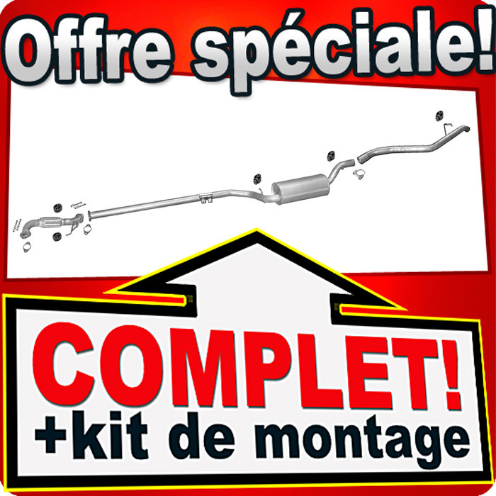 Ligne d'échappement FORD FOCUS MK2 1.6 TDCi Break avec silencieux arrière en acier