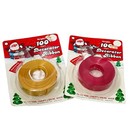 2 Vintage Roll of Wright's Decorator Ribbon for Christmas Red Gold 3/4” x 100’