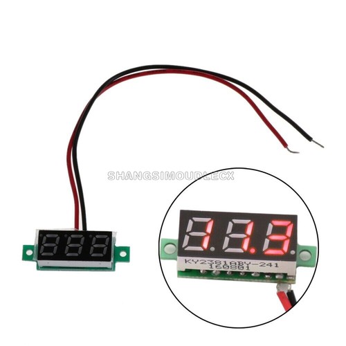 DC 100V 10A Red+Red LED Voltmeter Ammeter Panel Amp Dual Gauge LED Voltage Meter - Picture 2 of 9