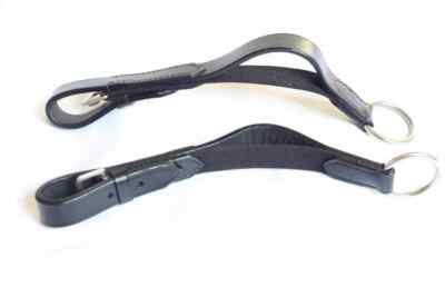 NEU Leder Flexi Flexible Elastische Einlage Zügel Hilfe 4 Soft Hand Kontakt SCHWARZ