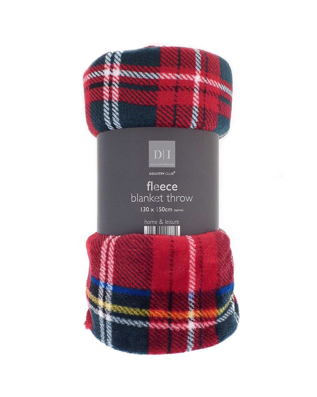 Country Club Red Tartan Soft Flannel Fleece Blanket Throw 130x150cm