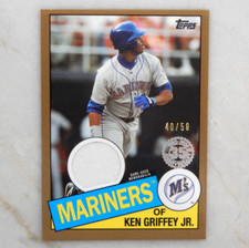 Ken Griffey Jr. 2020 TOPPS 1985 #85C-37 GOLD RELIC PARALLEL!   /50