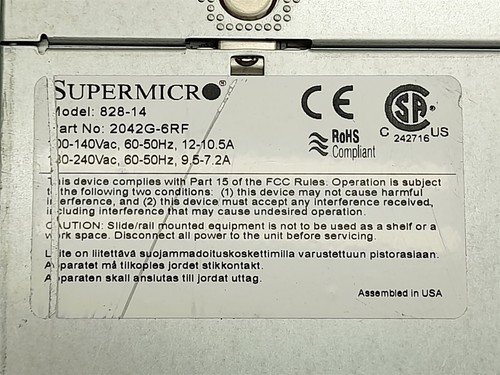 Supermicro CSE-828 Server 4*AMD Opteron 6376 16-Core 2.3GHz CPU 512GB H8QGI-F - Picture 7 of 8