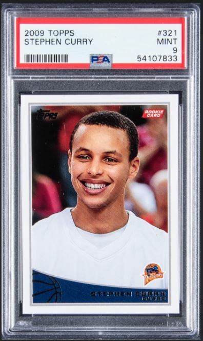 2009-10 STEPHEN CURRY TOPPS #321 RC ROOKIE CARD GOLDEN STATE WARRIORS PSA 9 MINT