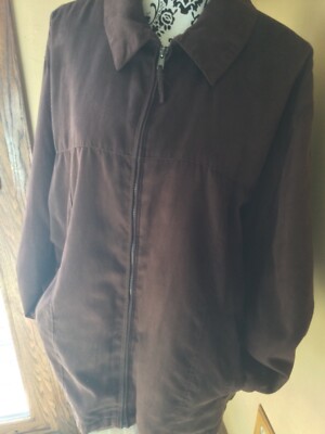 St.John s Bay Women s Jackets Color Brown Size Large Long Sleeve With Pockets Go