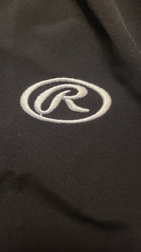 Rawlings Baseball Ragazzi Giovani Grande 1/4 Zip Nera Camicia a Vento con Tasche Laterali - Foto 3 di 17