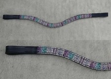 Adams-Tack Leather Horse Wave Browband 8 rows Multi Colour