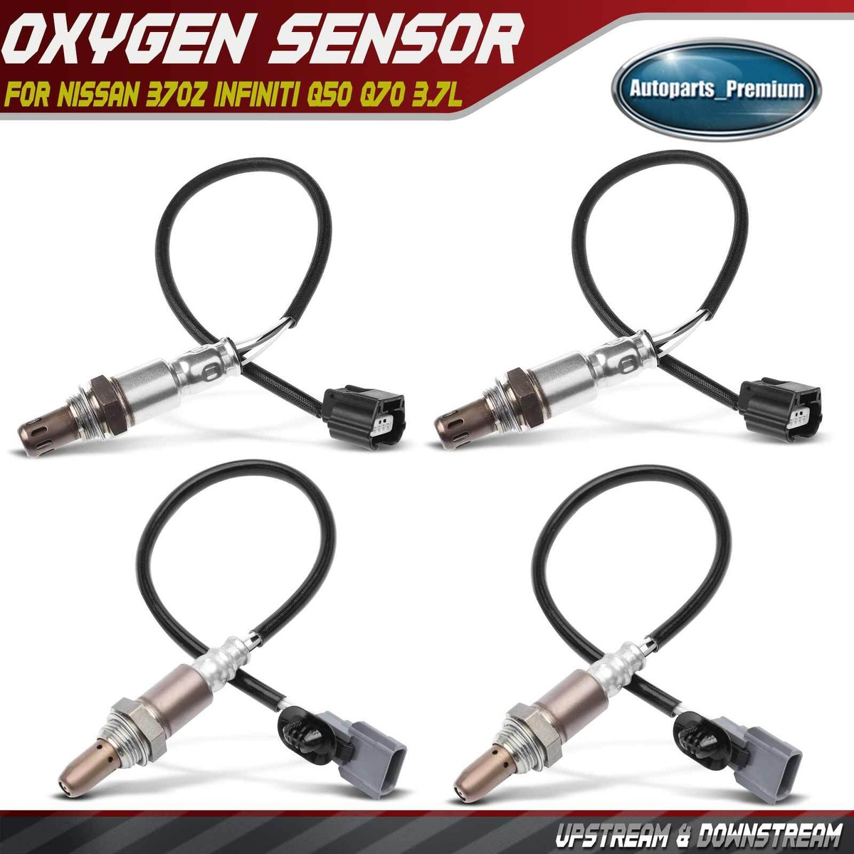 4x Upstream & Downstream O2 Oxygen Sensor for Nissan 370Z