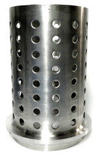 Perforated Casting Flask 6"x10" Flask Vacuum Casting Stainless 1/8" Wall Flanged