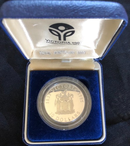 1985 $10 SILVER PROOF STATE SERIES -VICTORIA-WITH CERTIFICATE-RAM