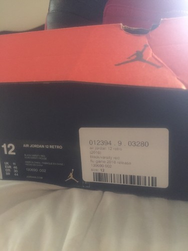 jordan 12 flu game size 9