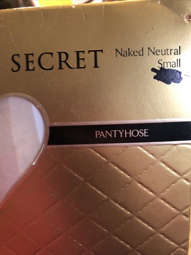 Vtg VICTORIAS SECRET Silky Sheer Lace Top Pantyhose Small Naked Neutral - Picture 3 of 5