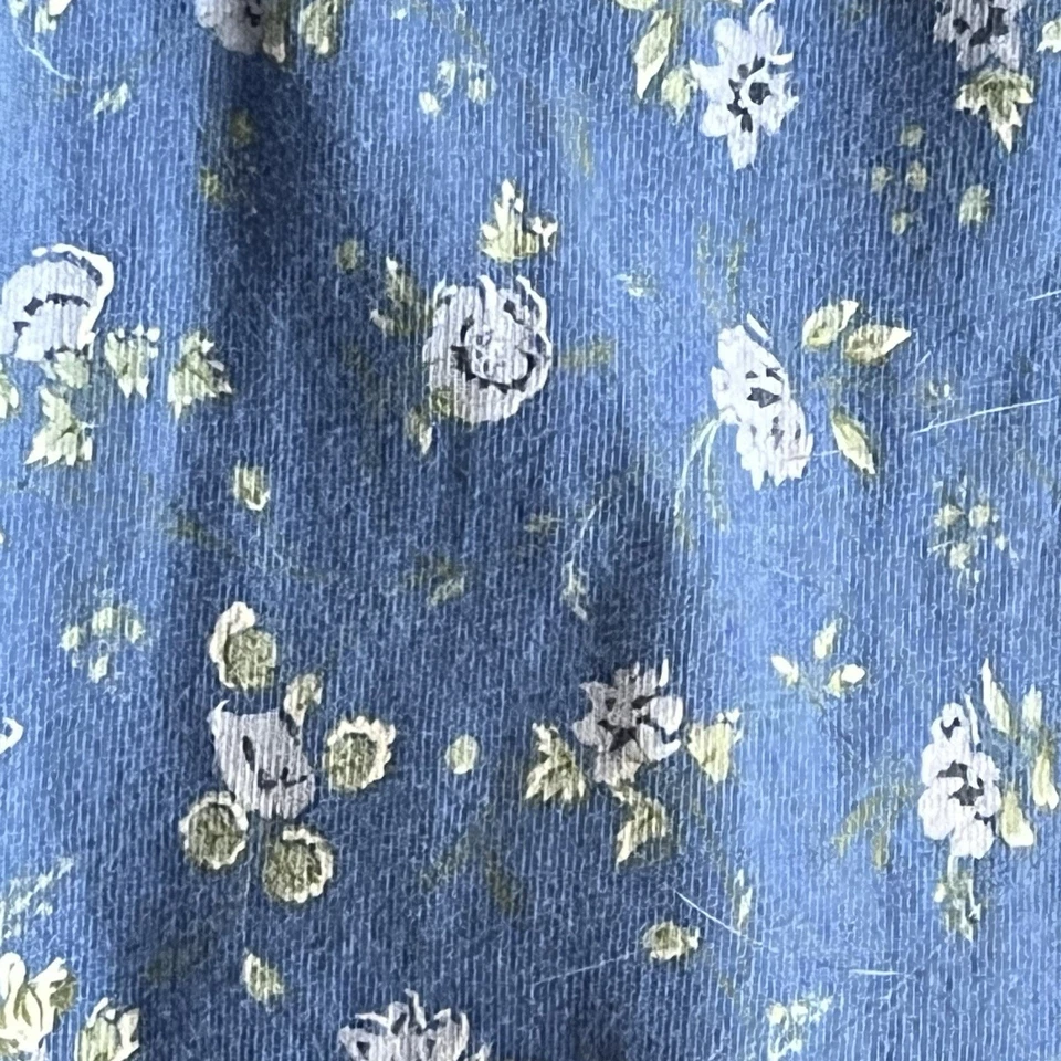 Vestido Pullover Jersey Manga Larga Azul Marino Antiguo Talla 3T ~ Azul Floral Foto 2 de 4