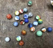 Vintage Akro Agate Marbles Lot Of 25