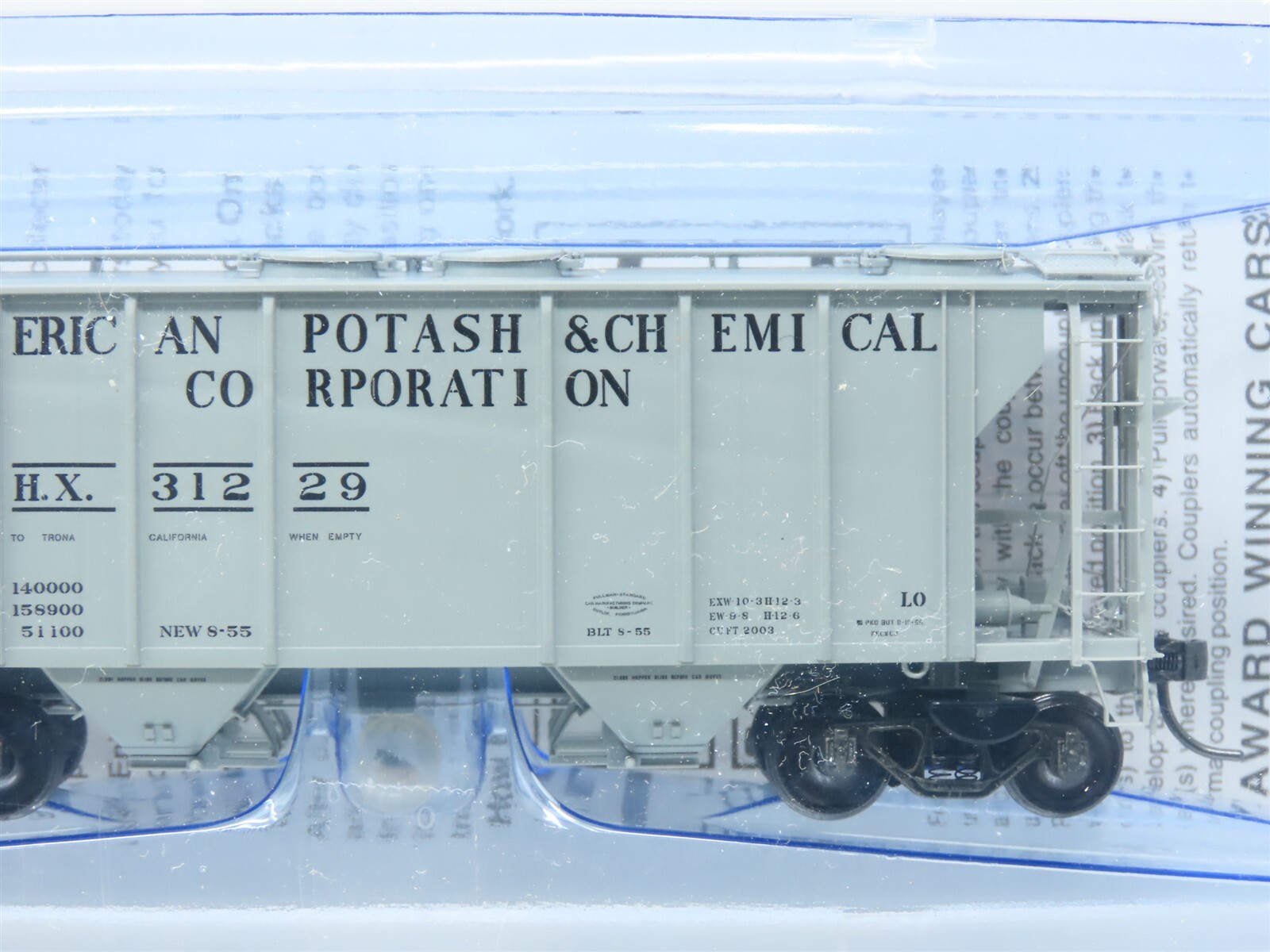 HO Scale Kadee Cars 8323 NAHX American Potash 2Bay Hopper 31229