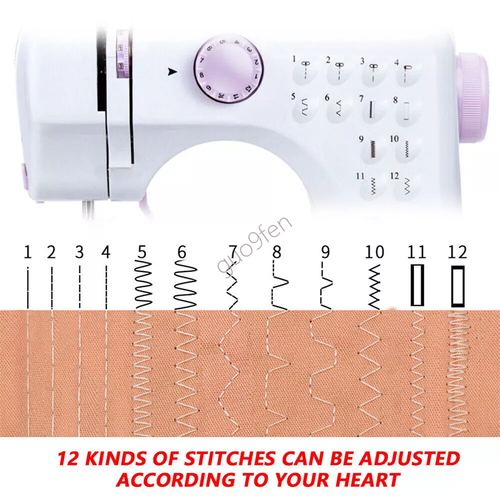 Portable Mini 12 Stitches Pedal Household Electric Sewing Machine for Beginner - Picture 12 of 12