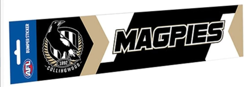 Collingwood Magpies Official AFL Team Logo Car Bumper Sticker 30.5cm x 7.5cm