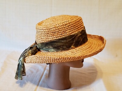 VINTAGE PANAMA SUN HAT Jazz Straw Hats for Women Men Wide Hat Panama Beach Vintage  main image 2
