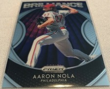 2019 Panini Prizm Baseball Aaron Nola Philadelphia Phillies Brilliance insert #5