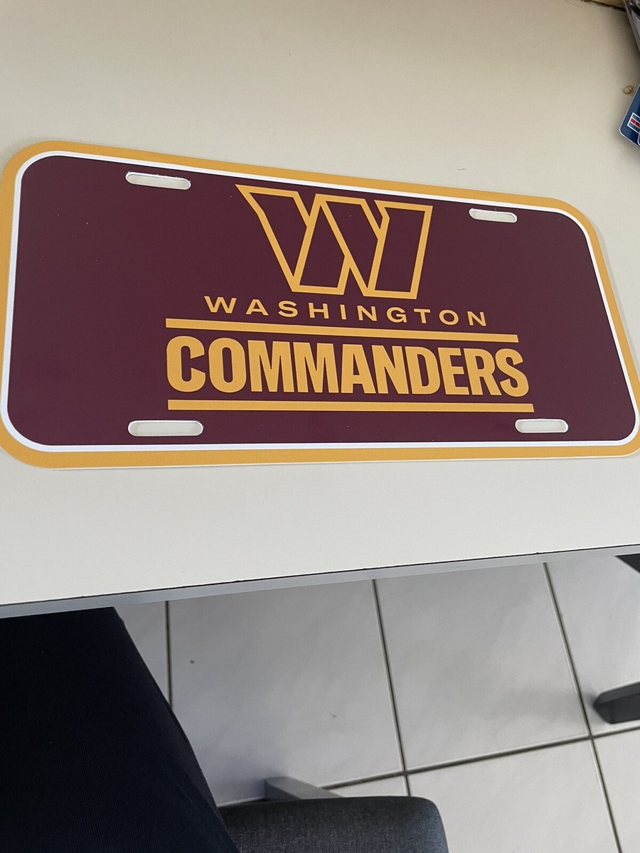 Washington Commanders 6x12 Plastic NFL License Plate take Command