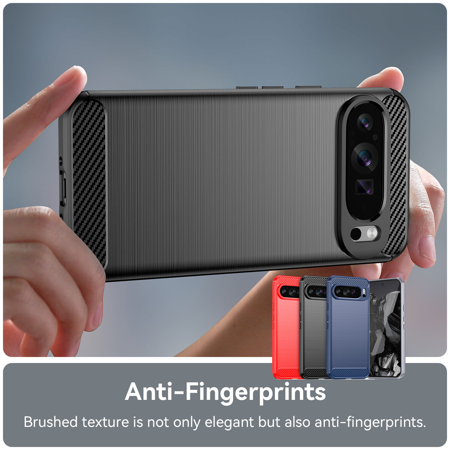 Google Pixel 9 Pro XL Luxury Shockproof Soft Brushed TPU Case
