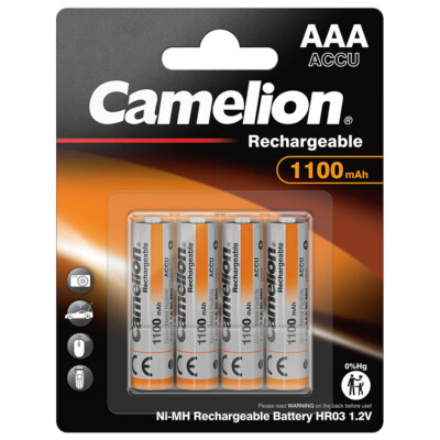 kQ Camelion AAA HR03 Akku NiMH Micro 1100mAh 1,2V 4er Blister