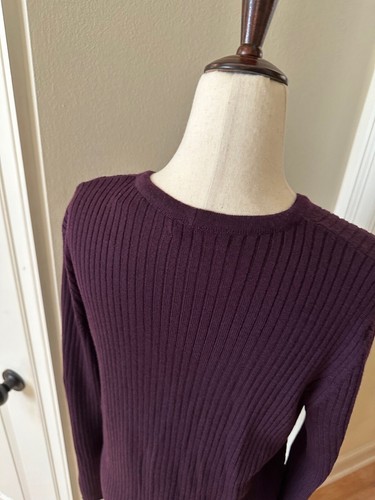 Lord & Taylor Vintage italienische Merinowolle Strickjacke Pullover lila Größe Medium - Bild 8 von 11